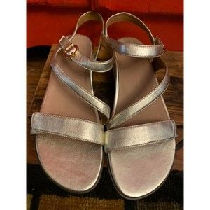 NWOT Aetrix Tia Adjustable Quarter Strap Sandal Gold Cmfort Sandals W Arch 42 10